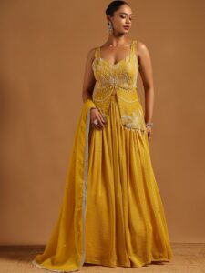 Embellished Sequinned Ready to Wear Lehenga & Blouse With Dupatta