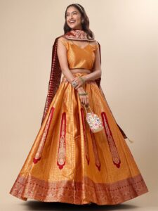 Ready to Wear Lehenga & Unstitched Blouse With Dupatta