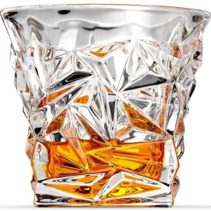 Crystal Cut Whiskey Glasses Set of 6 pcs- 300 ml Bar Glass
