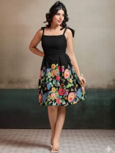 HERE&NOW Floral Print Fit & Flare Dress