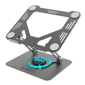 Laptop Stand 360 Rotation, Made with Premium Carbon Steel