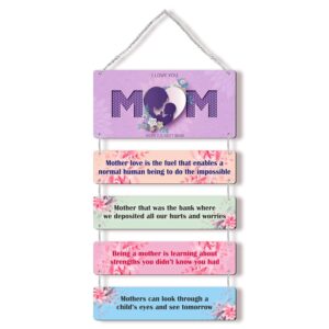 Mom Quotes Wall Hanging Home Decor for Living Room