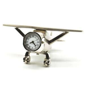 Aeroplane Miniature Table Clock & Paper Weight – Stylish Analog Desk Clock