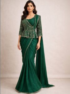 Ethnic Motifs Sequinned Heavy Work Saree