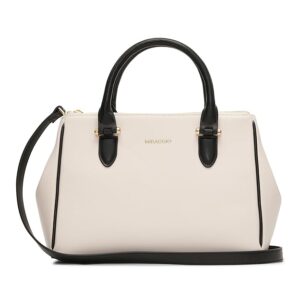 Miraggio Blair Solid Structured Handbag with Adjustable and Detachable Sling Strap for Women