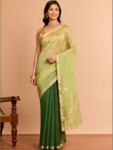 Taneira Woven Design Zari Silk Cotton Chanderi Saree