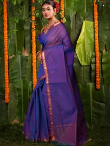 Unnati Silks Pure Cotton Handloom Mangalagiri Saree