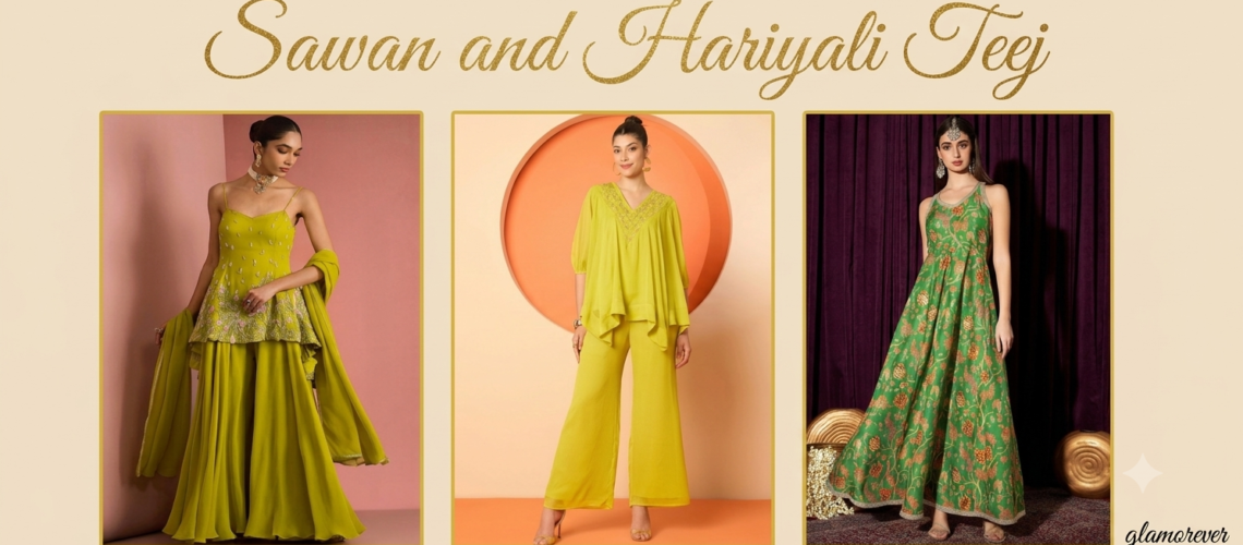 Hariyali Teej : 25 Best Green Ethnic & Indo-Western Outfit Ideas