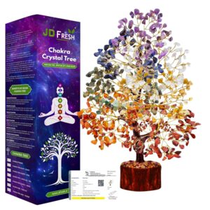 7 Chakra Crystal Tree, Showpiece Good Luck and Positive Energy, Showpiece for Living Room, Natural Healing Gemstones Money/Lucky Tree for Good Luck, Multicolor