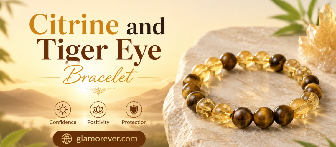 Citrine and Tiger Eye Bracelet