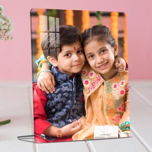 Giftplease Customised Photo Frame Personalized Text with Stand