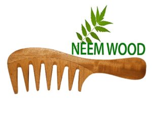 Neem Wood Wide Tooth Comb for Hair