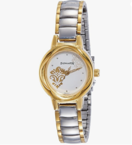 Sonata Analog Off-White Dial Women's Watch