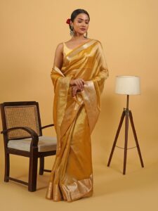 TEEJH Zari Tissue Banarasi Saree