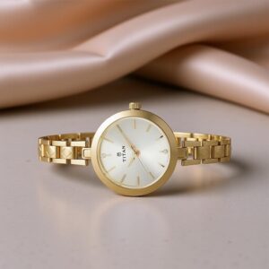 Titan Karishma Analog Champagne Dial Women's Watch