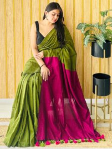 Anouk Pure Cotton Designer Khadi Saree