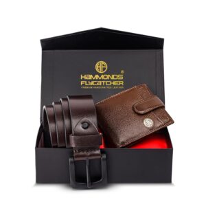 HAMMONDS FLYCATCHER Gift for Men Combo - Genuine Leather Wallet and Belt Combo Box